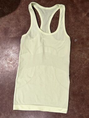 lululemon athletica Light Yellow Racerback Tank Top